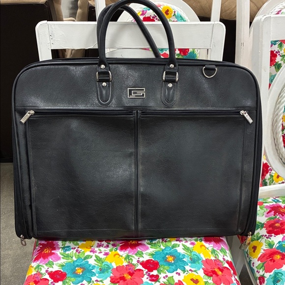 Vintage Gucci Black Leather Garment Bag